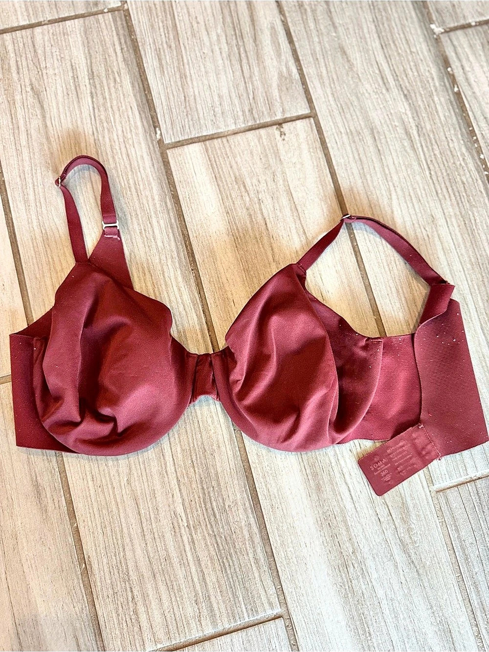 Soma Vanishing Back Full Coverage Bra Red Bra